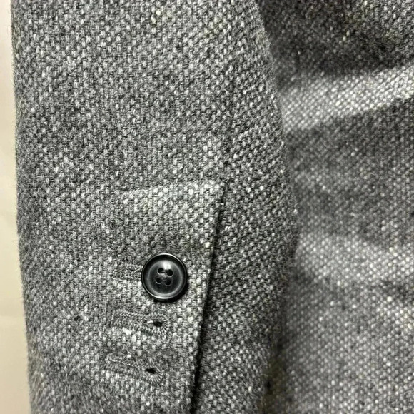 Banana Republic Blazer Women’s Jacket Gray  with White Herringbone Trim size 2 - Picture 6 of 8